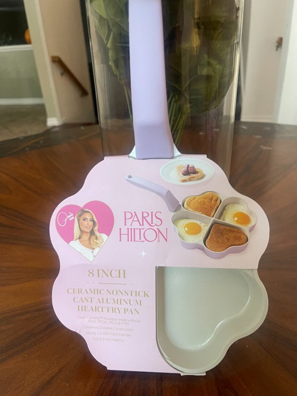 Paris Hilton 8" Purple Heart Fry Pan Ceramic Nonstick NWT